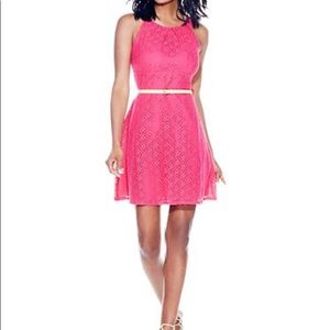 New York & Company Eyelet Halter Dress